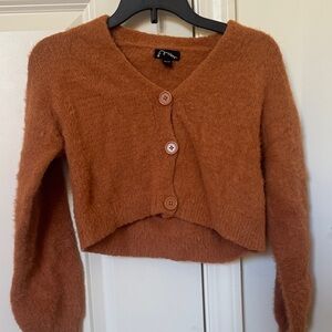 Girls Cozy Brown Sweater